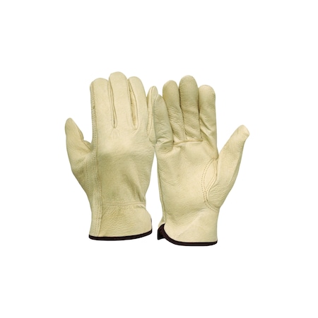 Pyramex Leather Drivers Gloves, Grain Pigskin, Slip-on, Keystone Thumb, 2XL 1 PR GL4001KX2